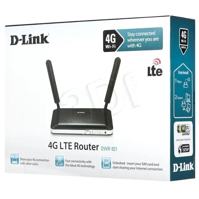 D-Link DWR-921 4G LTE 150Mbps SIM-Card Slot Home Router