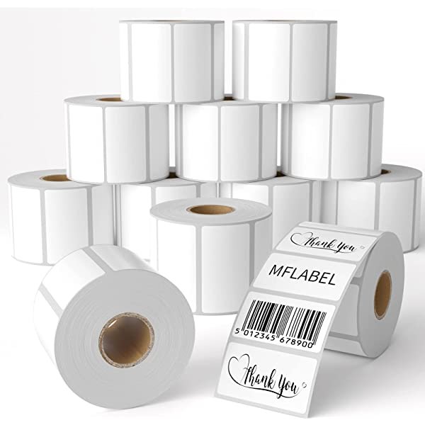 Bixolon 1" x 1" (27mm x27mm) Thermal Labels, 6500 labels per roll