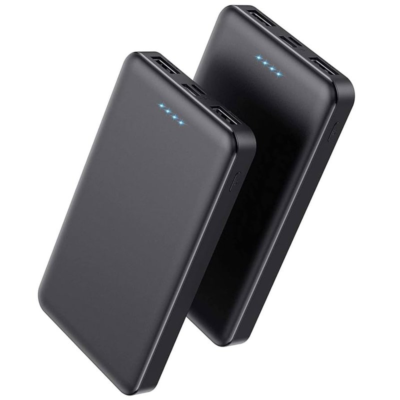 PIXOR Power Bank 20000mAh (12W) Built-in Lightning & USB-C Cables 4 Outputs (PixorPB-2012BK)
