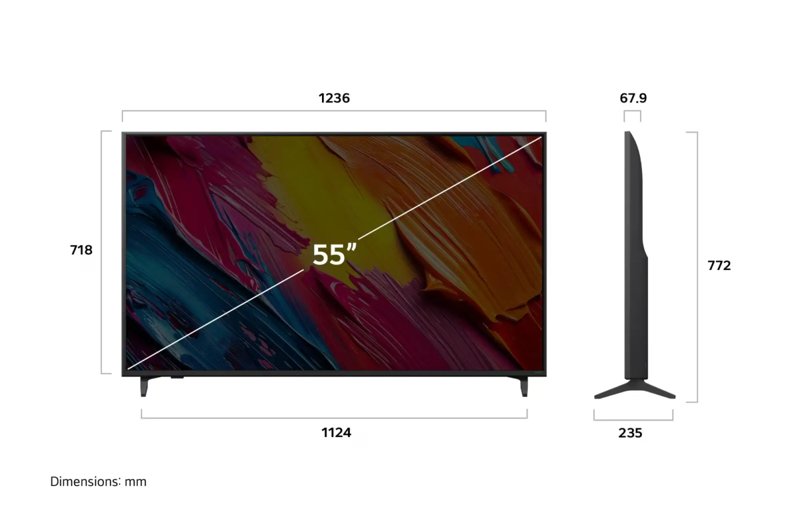 LG 55 Inch QNED70 AI 4K Smart TV AI Magic Remote HDR10 WebOS25 55QNED7A
