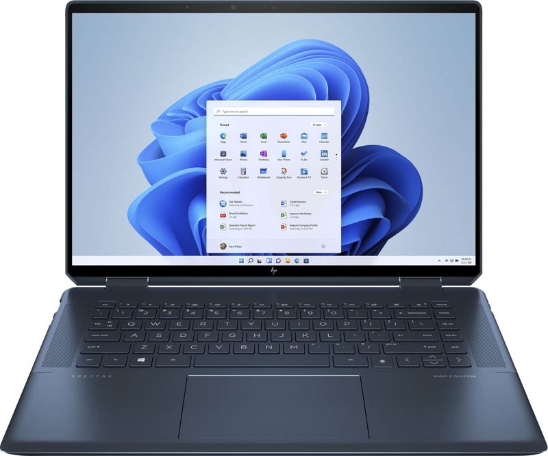 HP Spectre 16-f0013dx x360 11th Gen Intel Core i7-11390H 16GB RAM 512GB SSD Plus 32 PCIe NVMe TLC M.2 SSD 16" 3K+ Touchscreen Display HP True Vision 5MP IR Camera with Camera Shutter Audio by Bang & Olufsen Quad speakers Windows 11 Home 1 Year Dealership Warranty