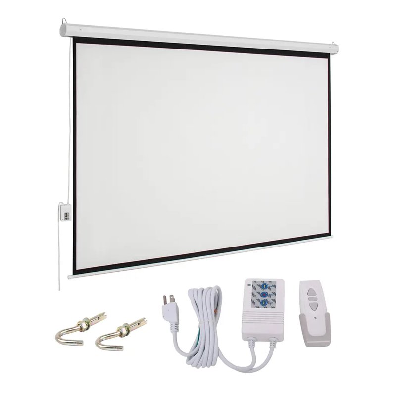 84" Electric Projector Screen Matte White With Remote Control 4:3 (171cm x128cm)