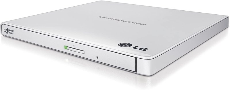 LG 8x Slim USB External DVD-RW Drive Silver