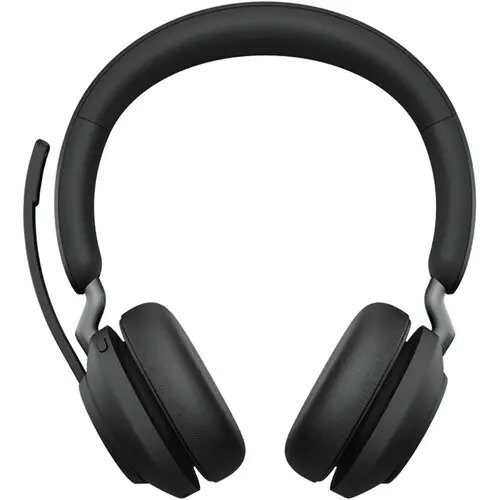 Jabra Evolve2 65 LINK380A MS Stereo Wireless On-Ear Headset with Stand (Microsoft Teams, USB Type-C, Black)