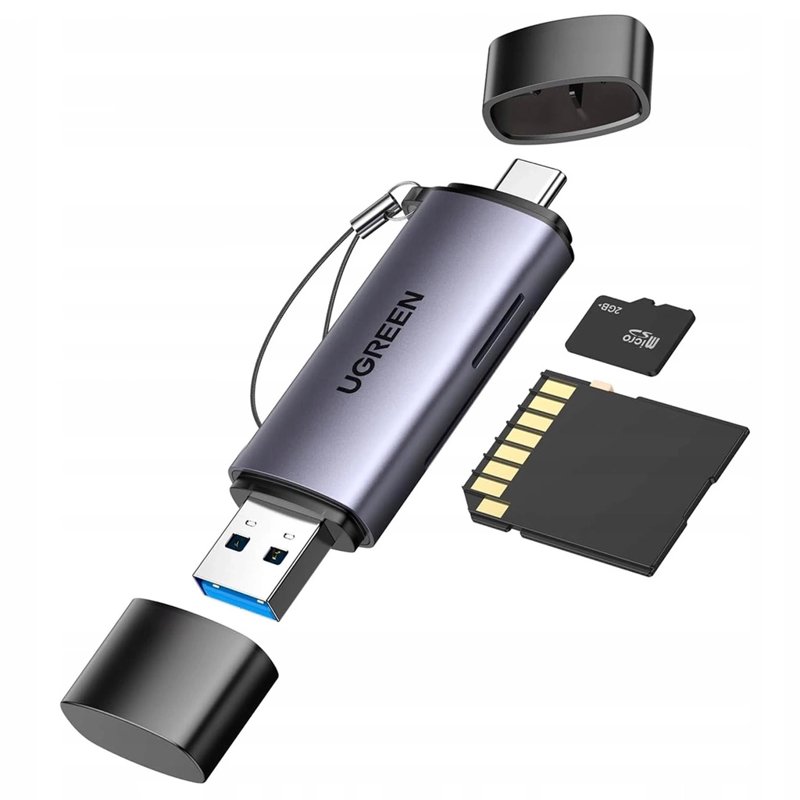 UGREEN CM185 USB-C/USB-A Micro SD Card Reader – UG-50706 USB-A 3.0 / USB-C 3.0