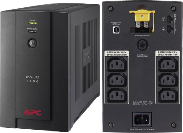 APC Back-UPS 1400VA 230V AVR IEC Sockets Black