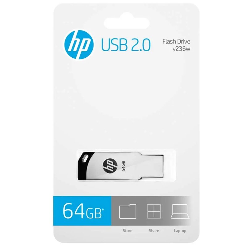 HP v236w 64GB Metallic USB 2.0 Pen Drive