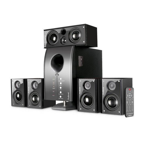 Audionic Pace 3 Ultra 5.1 Home Theater Speaker System Bluetooth FM Radio USB/SD Card Bluetooth Remote Control Wooden Finish