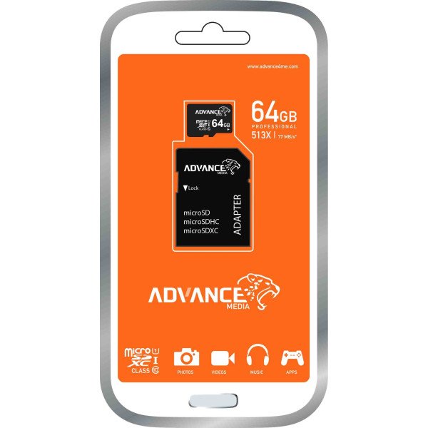 Advance 64GB Memory Card Plus Adapter