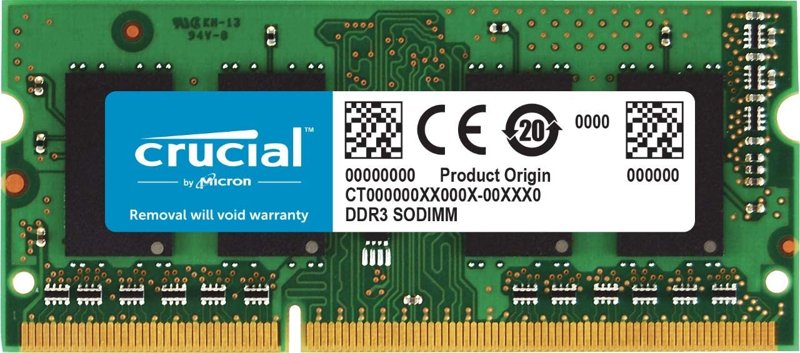 Crucial 4GB 204-Pin SODIMM DDR3 RAM Module Stick Pc3 12800