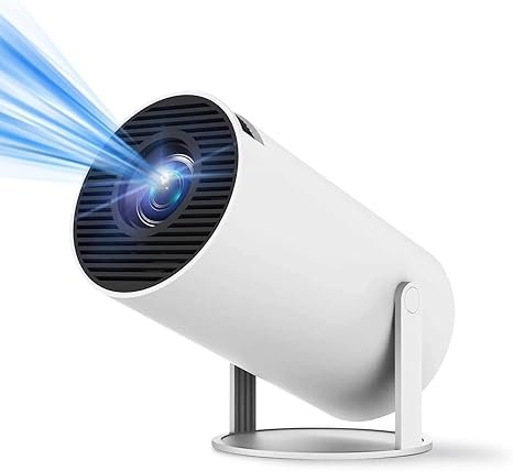 HY300 Smart Portable Mini Projector Support 4K 1080P with Wired Screen Mirror with Phone Full HD Office Home Theater Mini Projector