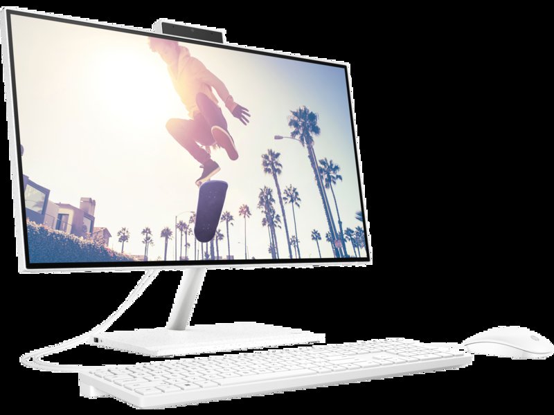 HP All-in-One 24-cb1023nh All-in-One PC Intel Core i5-1235U 8GB RAM 512GB SSD 23.8" FHD Touchscreen 2GB GDDR5 Dedicated NVIDIA GeForce MX450 Graphics HP 225 White Wired Keyboard and Mouse Combo 1 Year Warranty
