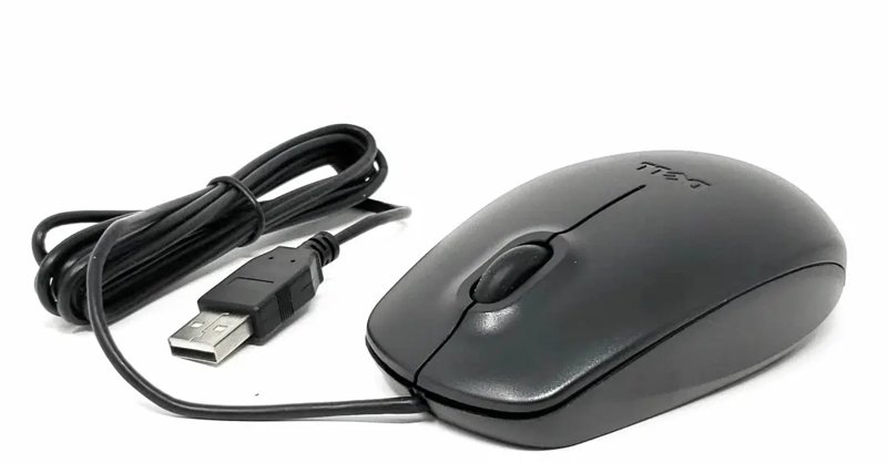 Dell USB 3-Button Optical Wheel USB Wired Mouse for Computer PC Laptop Notebook PC Black